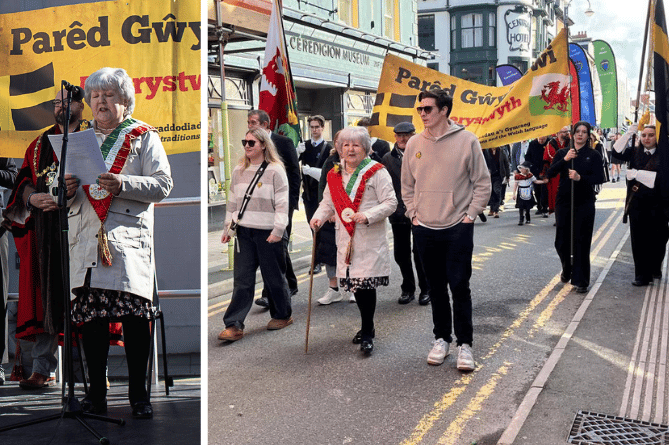 Megan Jones Roberts led the parade and spoke at the event. Photos: Steve Williams Photography