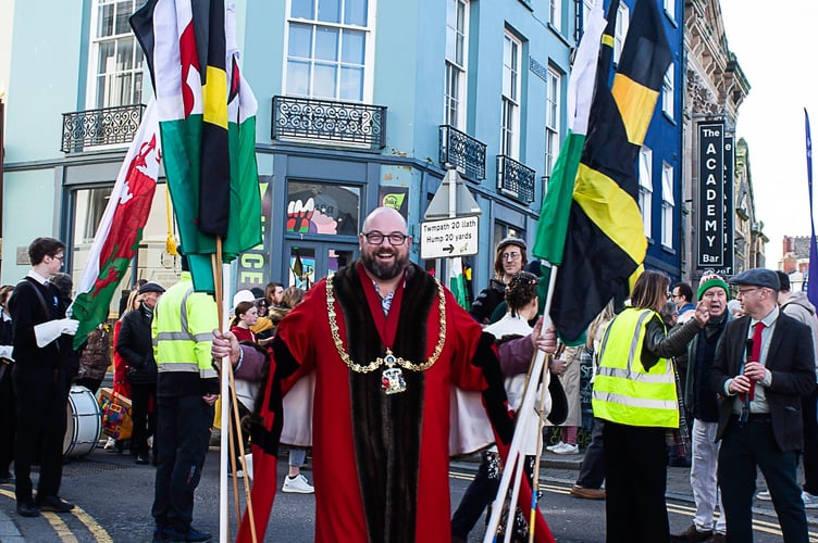 Aber Mayor, Cllr Emlyn Jones. Photo: Steve Williams Photography