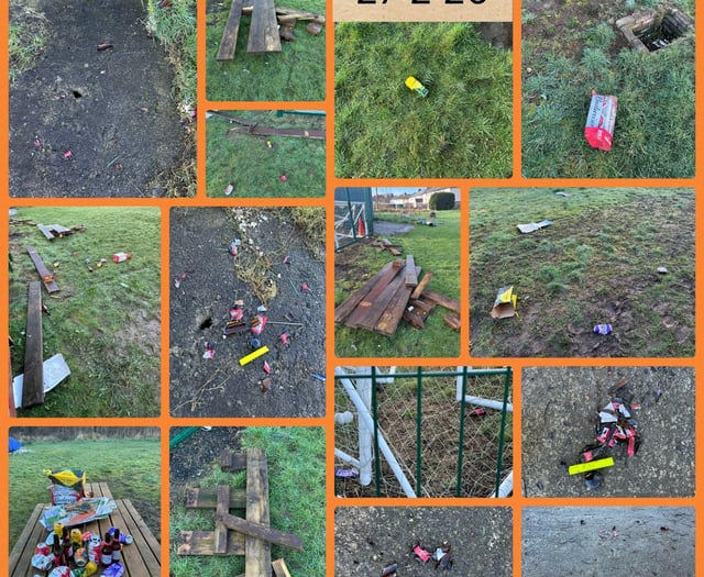 Broken glass ruins Bala field for children