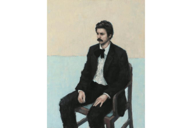 Mike Wozniak, Oil on canvas, 35cm x 45cm by Carl Chapple