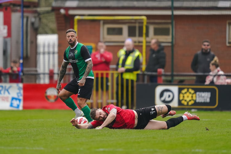 PORT TALBOT, WALES - 07 MARCH 2026: during the JD Cymru South 2025/26 fixture Trefelin BGC vs Aberystwyth Town at Ynys Park, Port Talbot, Wales (Pic by Jamie Edwards)
