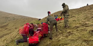 Injured walker airlifted to hospital