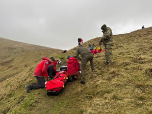 Injured walker airlifted to hospital