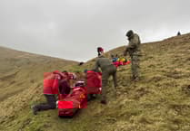 Injured walker airlifted to hospital