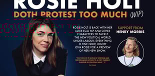 Rosie Holt and Henry Morris bring satire to Cardigan this March