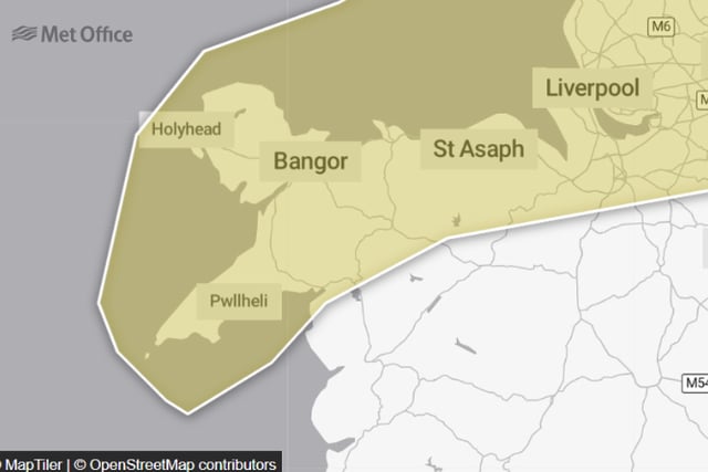 Met Office issues weather warning for Gwynedd