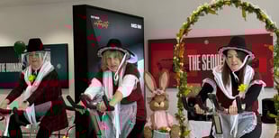 Ceredigion car dealership smash cycling spin challenge