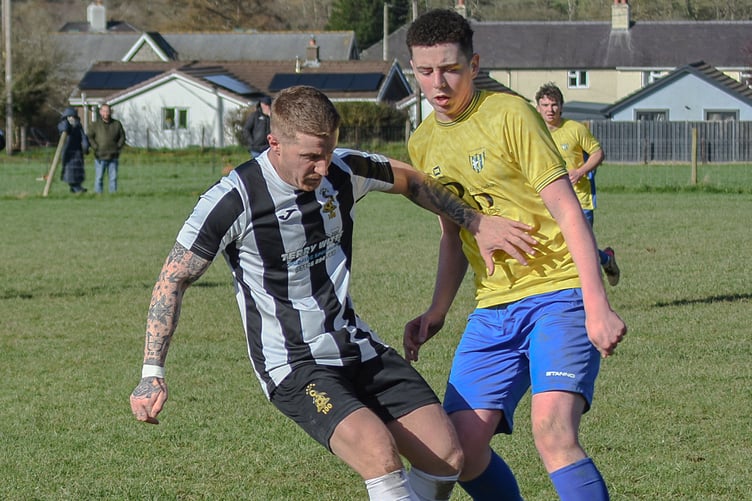 Lampeter Town ran out comfortable winners in the end at Llanilar (Photo: Steve Williams)