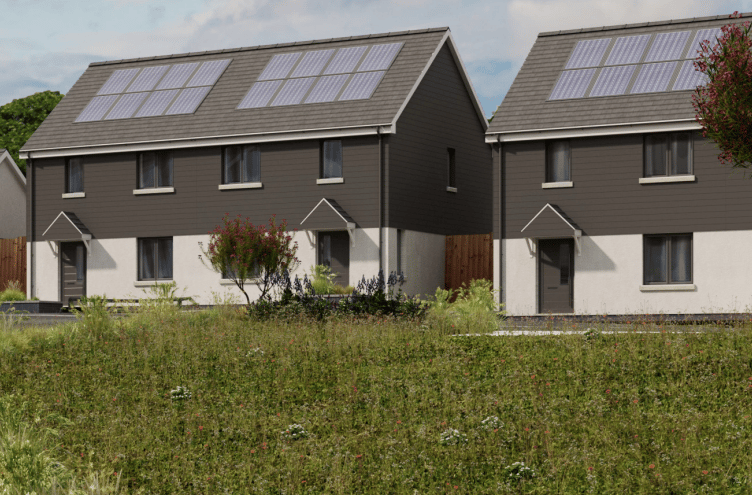 An impression of the new homes planned for the land in Llanarth