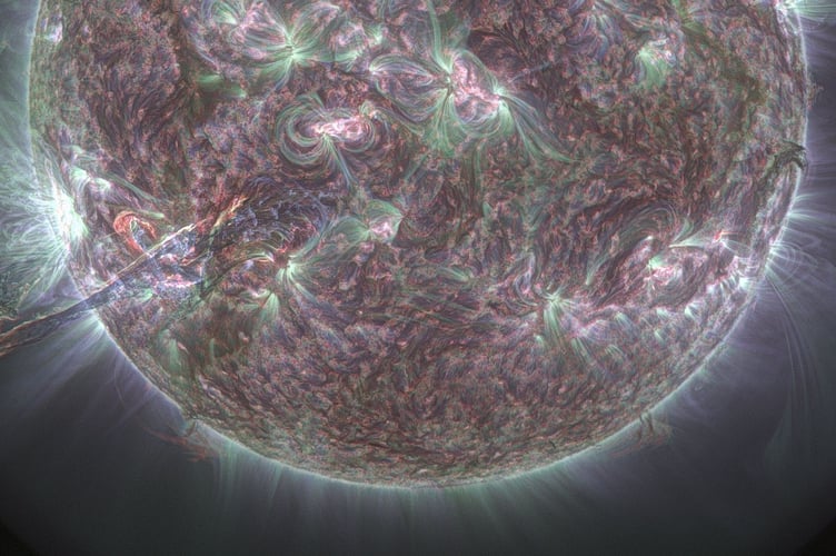 A spectacular eruption from the Sun