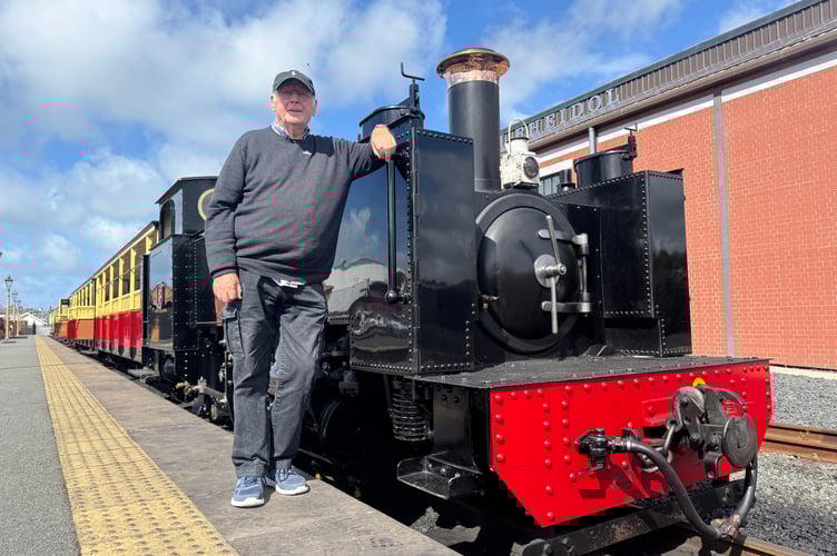 Pete Waterman at the Vale of Rheidol Railway in Aberystwyth