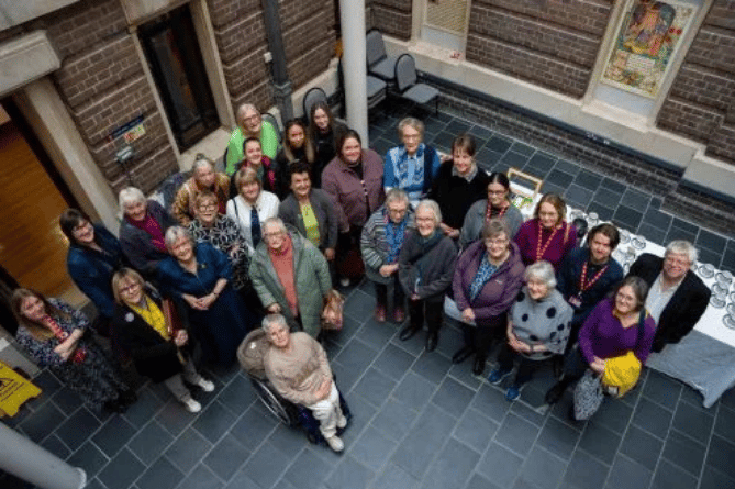 Students, players and historians came together at the National Library of Wales, to celebrate the culmination of the Women and Sport: Wales Project. Photo: National Library of Wales