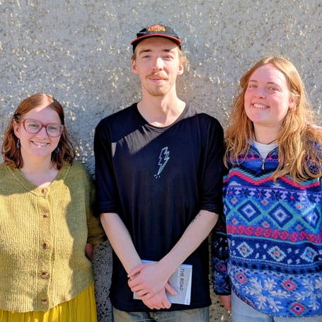 Friends Stephanie McGeean, Alana Hughes and Liam Potter