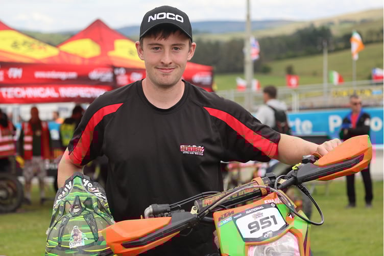 Rhys Evans from Newcastle Emlyn riding in the expert class