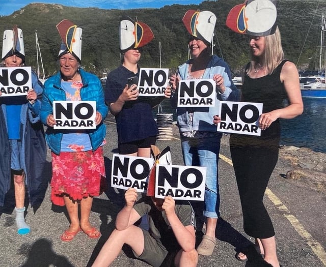 Protest of deep space radar plans for west Wales