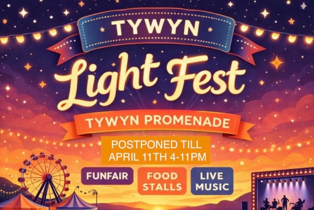 Tywyn Light Fest postponed due to Gwynedd weather warning