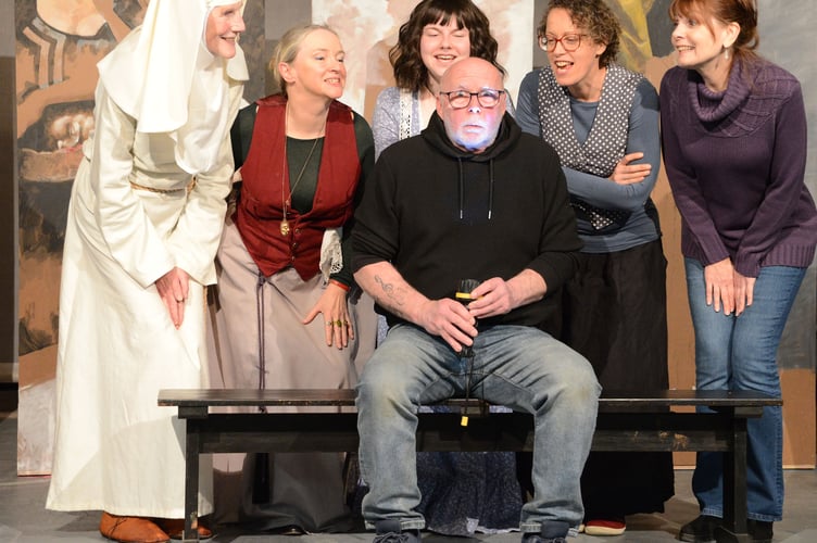 The cast of ‘Portraits’ in rehearsal