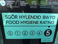 The food outlets rated 5 by Ceredigion inspectors 