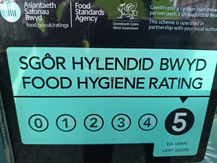 The food outlets rated 5 by Ceredigion inspectors 