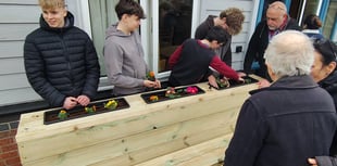 Local learners improve care home garden for residents