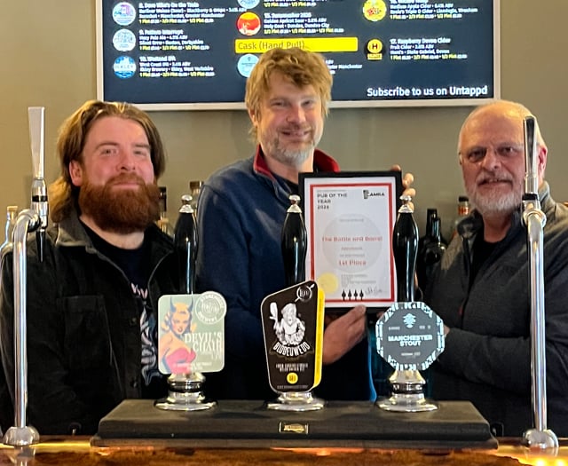 Bottle & Barrel presented with Pub of the Year award