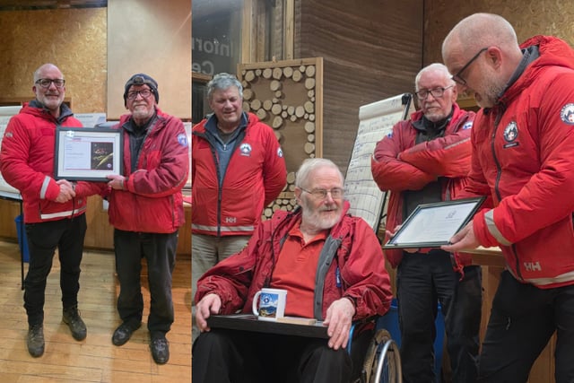 Aberdyfi Rescue Team long service awards for heroes