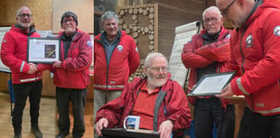 Aberdyfi Rescue Team long service awards for heroes