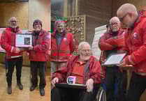 Aberdyfi Rescue Team long service awards for heroes Williams and Malyon