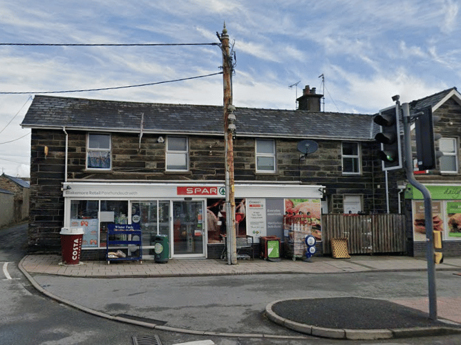 The Spar store in Penrhyndeudraeth