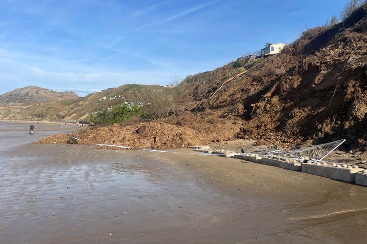 Gwynedd Council image of the latest landslip at Nefyn