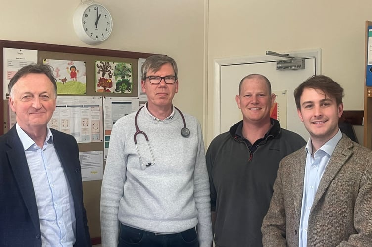 Glyn Preston and Andrew George toured Llanidloes GP practice 