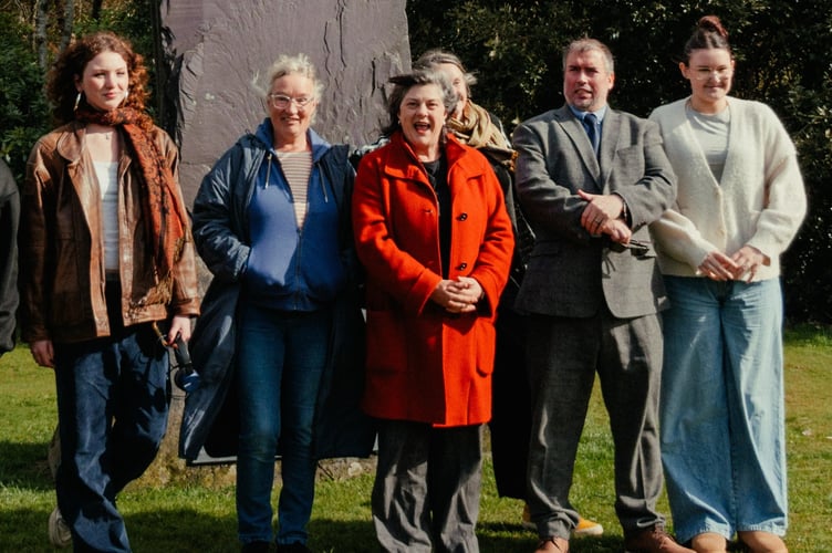 Steve Witherden with some of the people behind the UK Town of Culture bid. Photo: Steve Withderden
