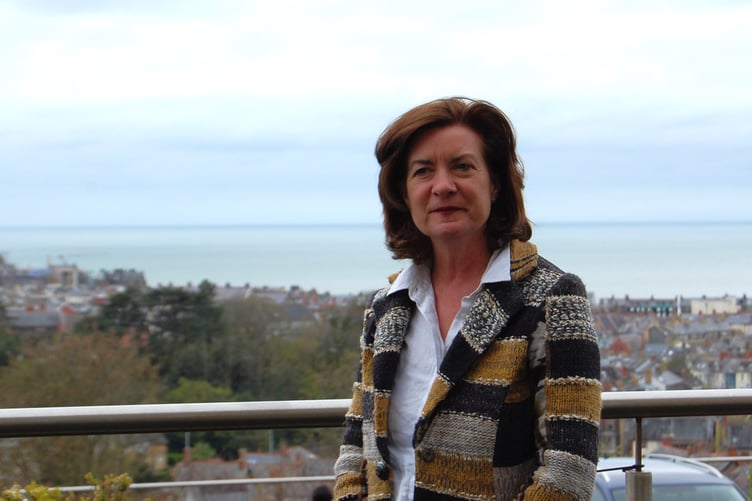 Eluned Morgan is campaigning for your vote in Aberystwyth. Photo: Cambrian News