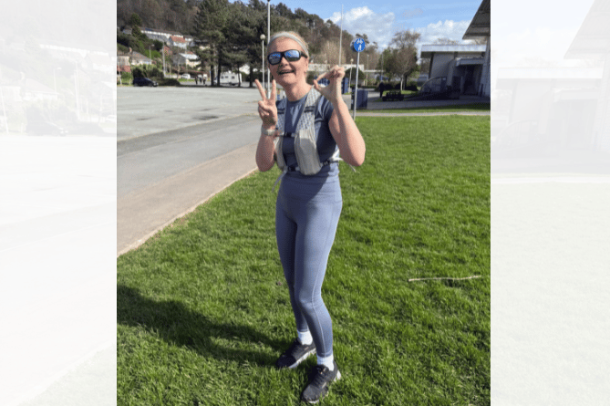 Laura Pickup in training for the London Marathon