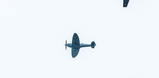 Photographer captures moment Spitfire flies over Barmouth