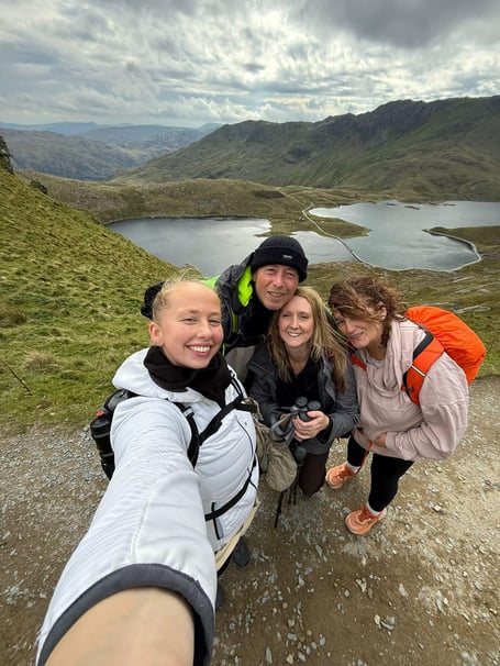 Members of the hepatology team taking part in the climb