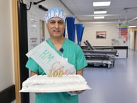 Ysbyty Gwynedd surgeon completes 100th ankle replacement