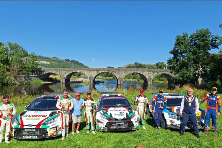 2025 Nicky Grist Stages podium (Photo: Nigel Pratt, Black Mountains Media)