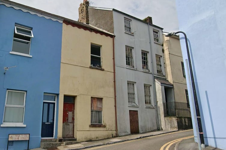 One end of Quay Street, Carmarthen 