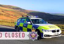 Collision closes main road north of Aberystwyth