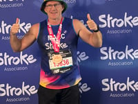 College tutor runs London Marathon a decade after suffering stroke