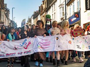 The sun shone for Aberystwyth's biggest ever LGBTQ+ Pride