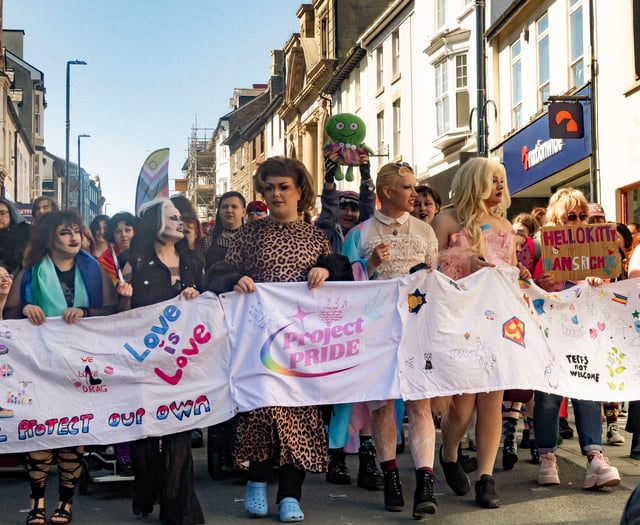 The sun shone for Aberystwyth's biggest ever LGBTQ+ Pride