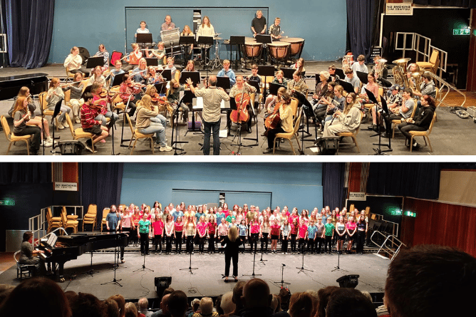 The young musicians from came from across Ceredigion to perform at Aberystwyth Arts Centre. Photos: Ceredigion County Council