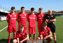 Coleg Meirion-Dwyfor students help bring the Centenary Shield Home to Wales