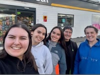 Penrhyncoch petrol station family ready for 26 mile charity walk