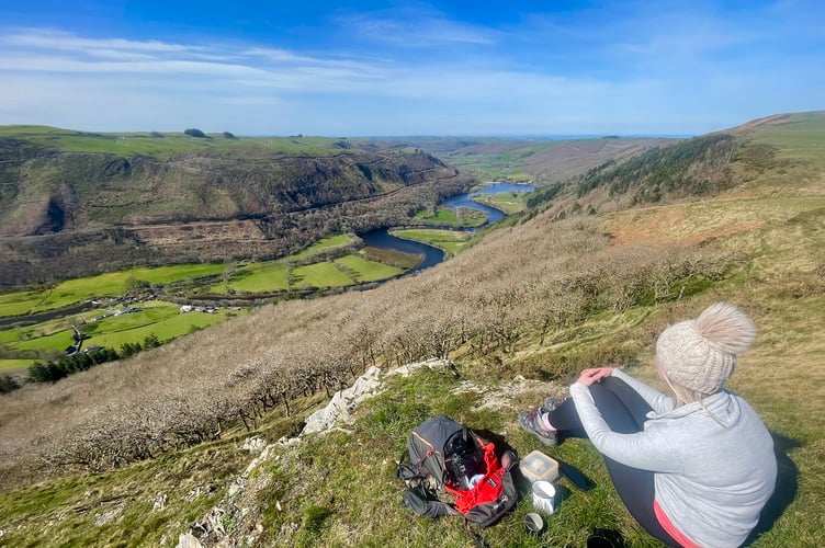 Taking in the view above the Cwm Rheidol.
Credit : Dafydd Wyn Morgan
