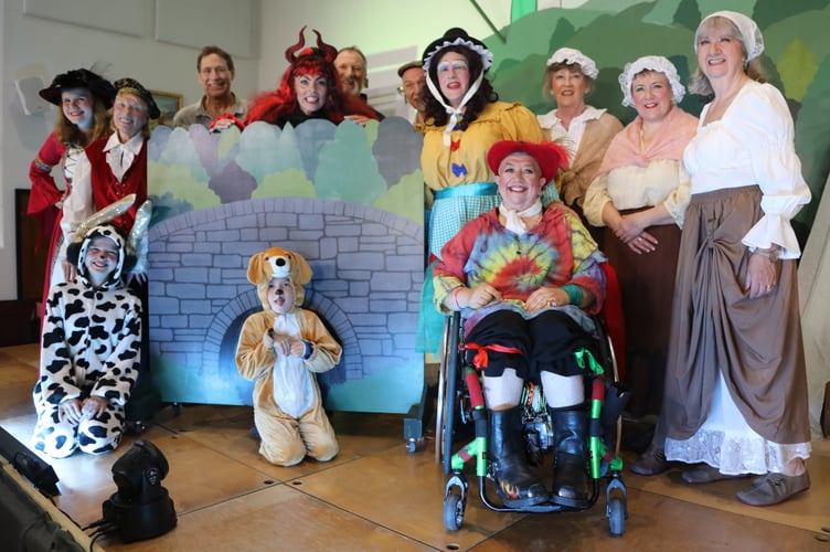 Some of the cast of Theatr Mynach’s recent production, The Legend of Devil’s Bridge