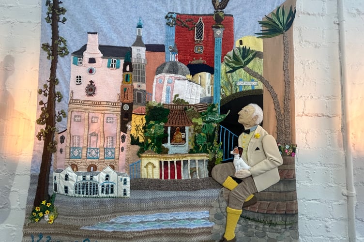 Criccieth Crafters have create a unique tapestry to celebrate the centenary of Portmeirion
