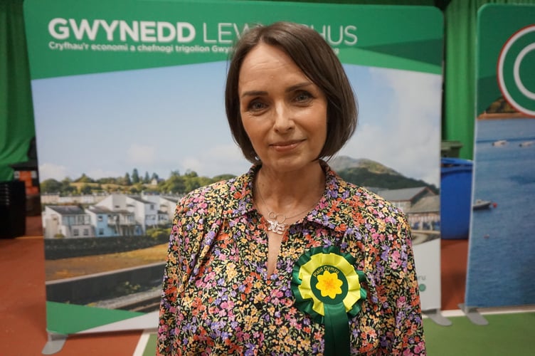Beca Brown speaking to the Cambrian News just minutes after her first Senedd election nomination.